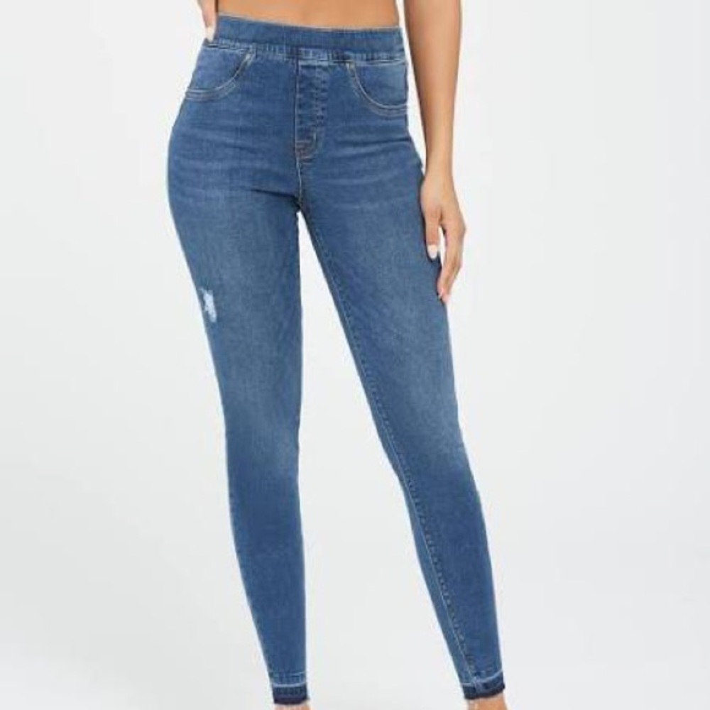 SPANX distressed skinny ankle jeans Medium